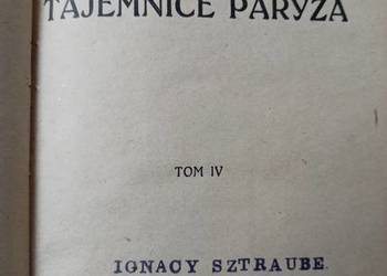 Tajemnice Paryża książki przedwojenne antykwariat unikat