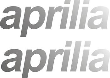 Aprilia 2szt 30x11cm srebrna naklejki tuningowe na motocykl