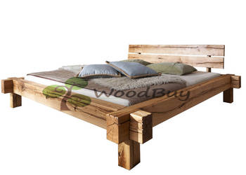Stylowe Łóżko dębowe z litego drewna 180x200 cm!