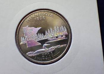 Stare monety 1/4 dolar 2005 Minnesota USA hologram