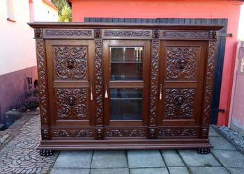 Pałacowa Neorenesansowa Dębowa Biblioteka 1920 r. Antyk Po Renowacji