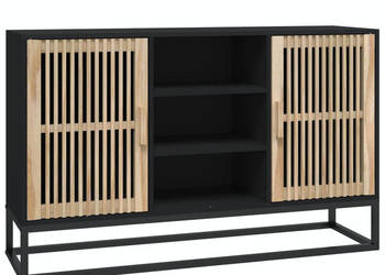 Szafka czarna 105x30x65 cm materiał drewnopochodny WM-352119