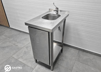 Zlew z szafką ze stali nierdzewnej 40x64x85