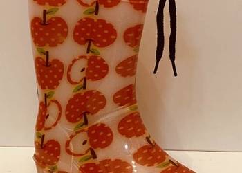 Dziewczęce kalosze w jabłka rozmiar 32