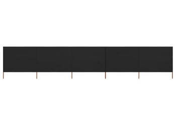 Parawan 5-skrzydłowy z tkaniny 600x160 cm czarny WM-47170
