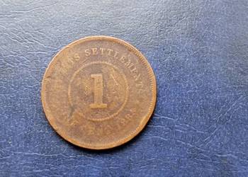 Stare monety 1 cent 1885 Straits Settlements /3