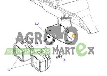 842900110040 UCHWYT LAMPY ROBOCZEJ TYŁ RH AGCO