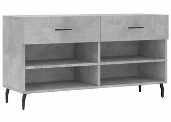 Ławka z miejscem na buty szarość betonu 102x35x55 cm WM-829760