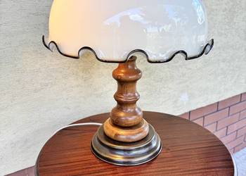 Lampa stołowa na szafkę komodę stolik nocna stylowa klosz szklany