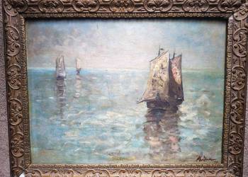 Stary obraz olejny Kutry