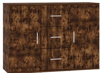 Szafka przydymiony dąb 91x295x65 cm materiał drewnopochodny WM-823347