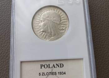 5 zł Głowa Kobiety 1934 AU58
