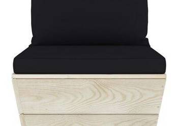 vidaXL Ogrodowa sofa środkowa z palet, poduszki, impregnowany ś（sku3063367）