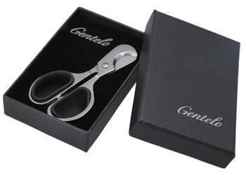 Srebrna Metalowa Obcinarka Do Cygara w Eleganckim Opakowaniu Prezentowym