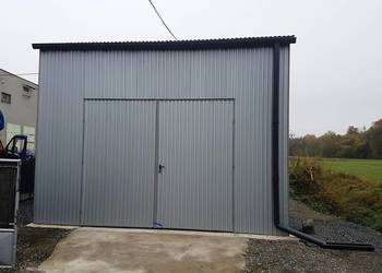 Blaszana montowana hala 5x7m – srebrna