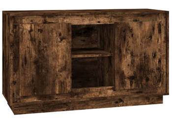 Szafka przydymiony dąb 102x35x60 cm materiał drewnopochodny WM-831882
