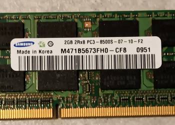 Pamięć do laptopa 2GB DDR3 Samsung PC3-8500S Pamięć do laptopa 2GB DDR3 Samsung PC3-8500S