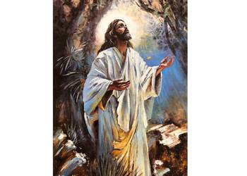 Kowalik - " Jezus, ogród oliwny " - 70x100cm Obraz Olejny
