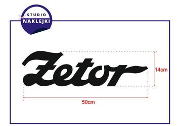 Naklejka Zetor 50x14cm 2szt Traktor Ciągnik Rolniczy Nalepka Logo