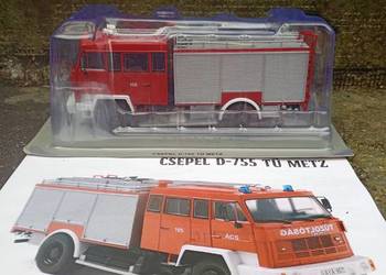 CSEPEL D-755 METZ Straż Pożarna Kultowe ciężarówki auta PRL 1/43 Deagostini