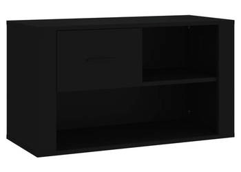 Szafka na buty czarna 80x35x45 cm materiał drewnopochodny WM-816753