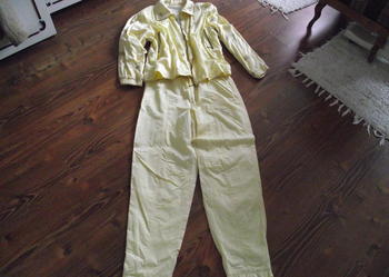 PORTUGALSKI SATYNOWO - BAWEŁNIANY DRES - r. 40-42