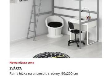 METALOWE ŁÓŻKO Z IKEI