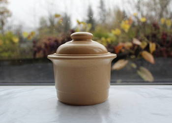Pojemnik Ceramiczny Z Pokrywką Bolesławiec Wolanin PRL