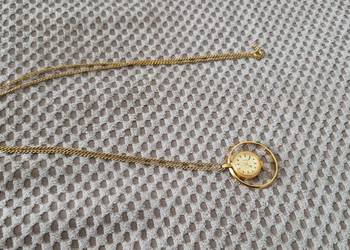 naszyjnik wisiorek z zegarkiem złoty zegarek na szyję Chaika czajka