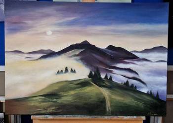 Obraz olejny Pejzaż Góry 50x70cm