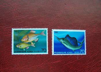 Korea 1985 MNH Mi. 1408/09 Fauna Ryby  a Korea 1985 MNH Mi. 1408/09 Fauna Ryby  a