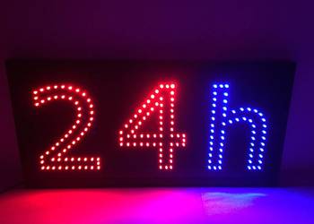 Reklama LED szyld diodowy neon 24h 65x32cm