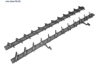 SYSTEM PROWADZĄCY ŻALUZJI TARASOWYCH SHUTTERS Stalowy 109cm ANTRACYT