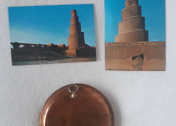 Talerz wykonany ręcznie z minaretem Malwija