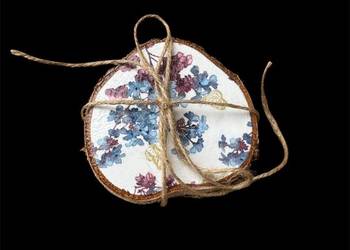 Komplet podkładek pod kubki, decoupage