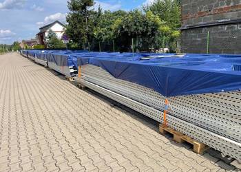 Regały magazynowe wysokość 6,5m, gotowe do transportu