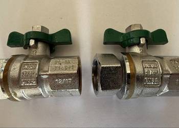 Dwa zawory kulowe 3/4 cala