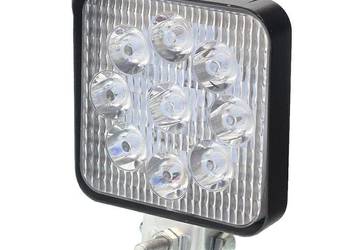 LAMPA ROBOCZA LEDOWA PROSTOKĄTNA,  9 LED MINI, 10-36V, 83X83X20 MM, OB