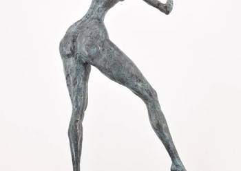 Nowoczesna Rzeźba - Łgarska Kobieta - Tancerka Patyna - Figura Brąz