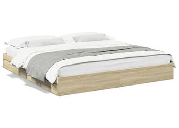 Rama łóżka z szufladami kolor dąb sonoma 200x200 cm WM-3280631