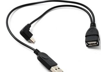 KABEL KĄTOWY Y OTG HOST Micro USB USB zasilanie
