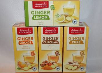 Westminster herbata imbirowa z cytryną, kurkumą, pomarańczą i klasyczna 25t