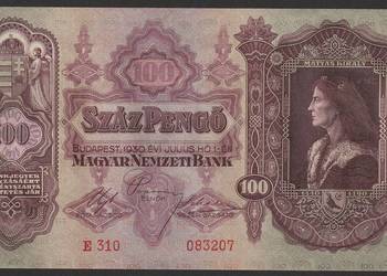 Węgry 100 pengo 1930 - stan bankowy UNC