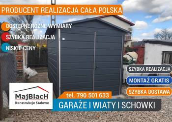 Wiatka do ogrodu - Mały Garaż Blaszany  Schowek Ogrodowy - Maj-Blach