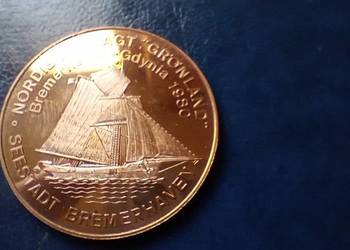 Stare monety Medal Bremerhaven - Gdynia 1980 Niemcy / 120