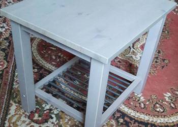 Stolik drewniany IKEA z metalową półką