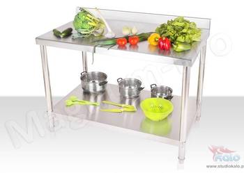 GASTRONOMICZNY BLAT ROBOCZY Z RANTEM 100x70 STAL NIERDZEWNA