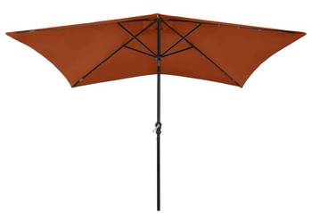 vidaXL Parasol ogrodowy z LED i stalowym słupkiem(SKU:313791)