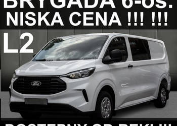 Ford Transit Custom L2 136KM 6-osob Brygadowy Hak Super Niska Cena ! Od rę…