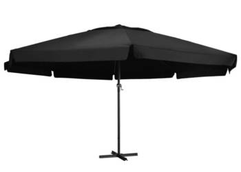 vidaXL Parasol ogrodowy na aluminiowym słupku, 500 cm, czarny(SKU:47368)